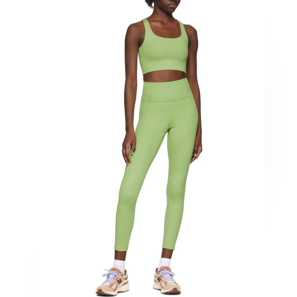 Girlfriend Collective Lime Green Recycled Polyester Sport Leggings